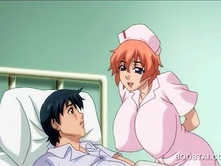 BRAVOTUBE @ Busty Hentai Nurse Sucks And Rides Cock In Anime Video